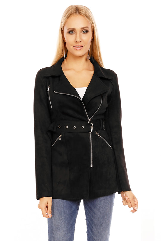 Jacheta din imitatie piele ecologica intoarsa X654-1