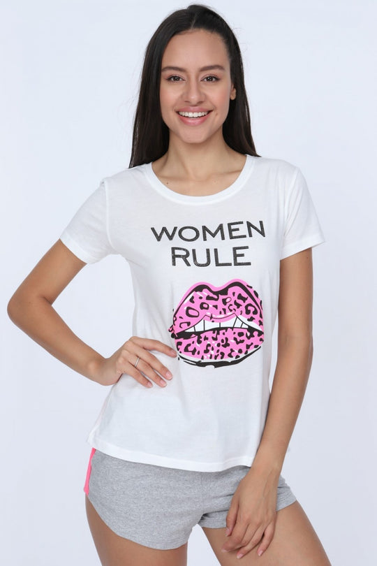 Compleu scurt de vara cu imprimeu X666-28