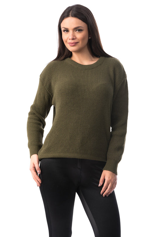 Pulover calduros cu maneci lungi si snur la spate X740-14