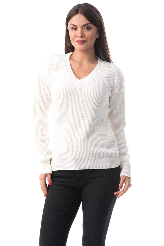 Pulover calduros din material tricotat X742-2