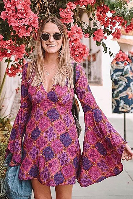 Rochie model VENUS cu maneci tip clopot Y567-110