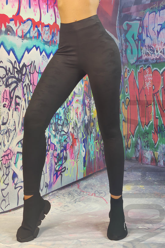 Colanti fashion cu talie inalta din material elastic cu print camuflaj Y608-1