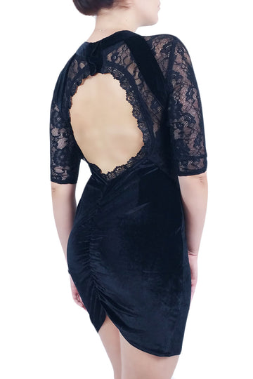 Rochie eleganta de seara cu bustul buretat si spatele decupat A543-1