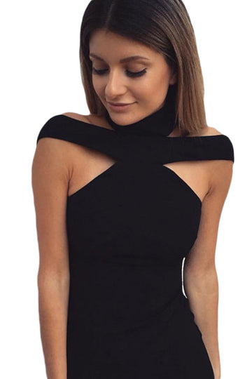 BAN450-1 Rochie bandage midi, de cocktail, cu decupaje