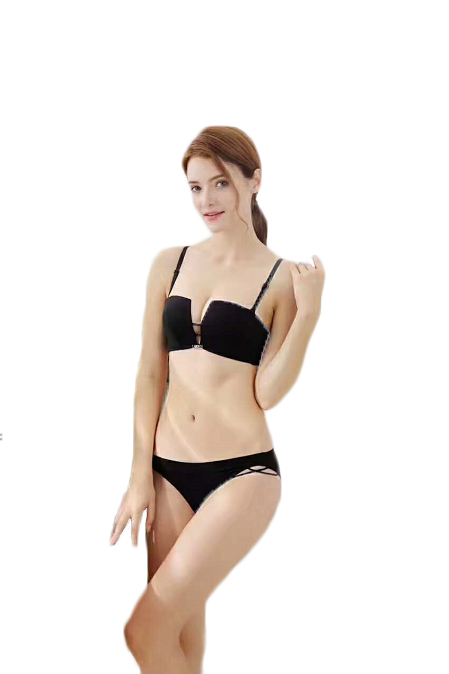 Sutien bandeau cu decupaj in V intre cupe BRA168-1