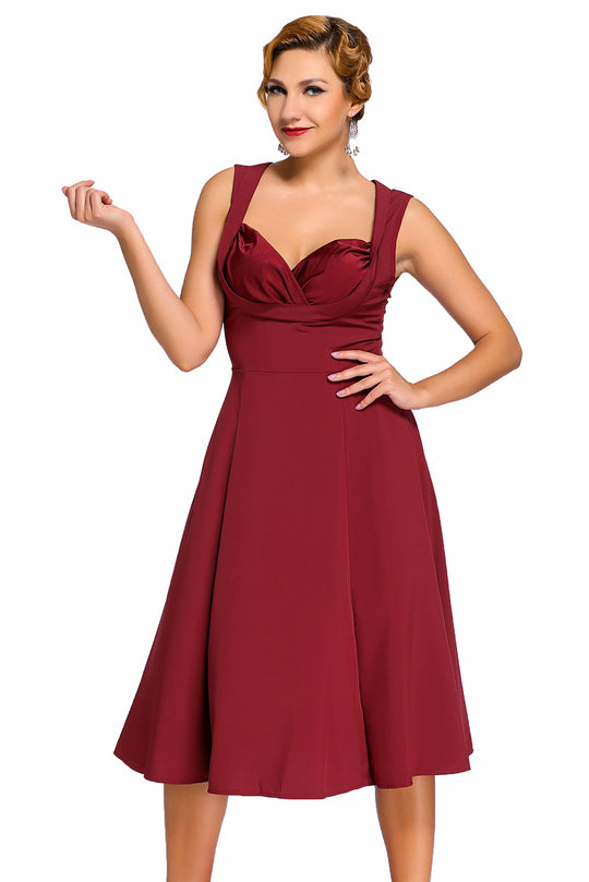 Rochie scurta tip skater cu decolteu in V K454-3