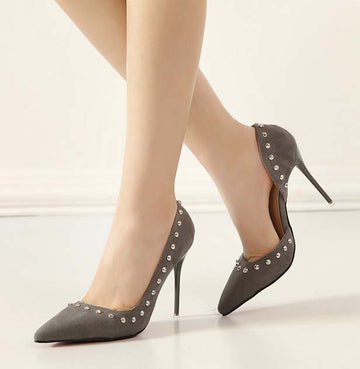 CH2341-18 Pantofi stiletto eleganti  accesorizati cu nituri