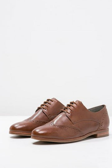 Pantofi casual din piele cu sireturi model perforat CH2482-8