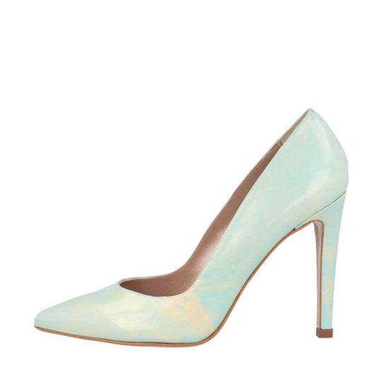 Pantofi escarpen din piele lacuita cu varf ascutit si toc subtire CH2558-442