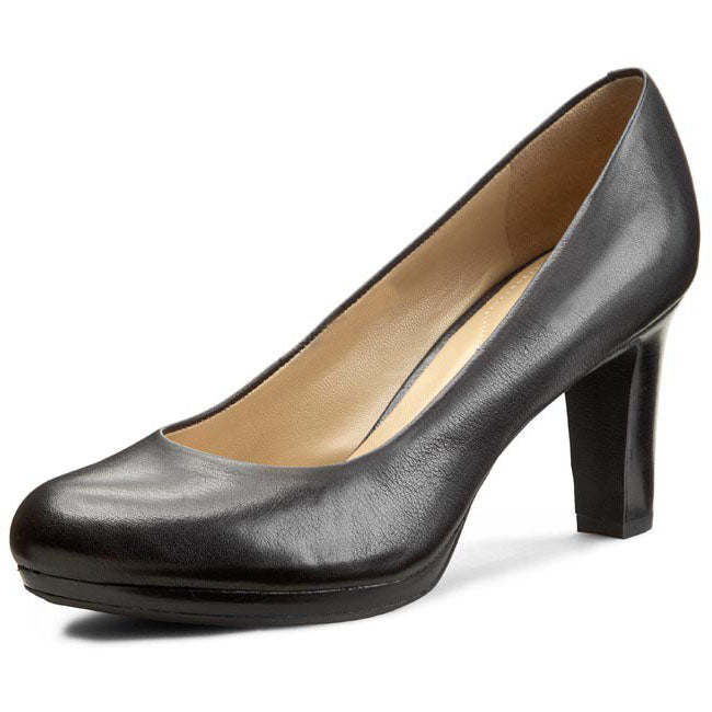 CH2566-1 Pantofi eleganti din piele naturala  cu toc gros