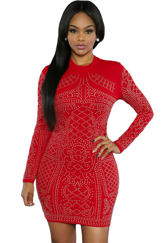 Rochie scurta mulata cu maneci lungi E471-3