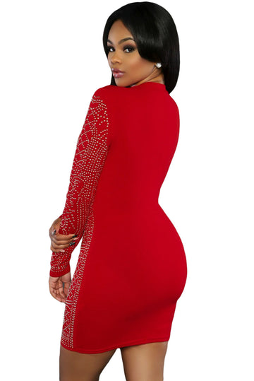 Rochie scurta mulata cu maneci lungi E471-3