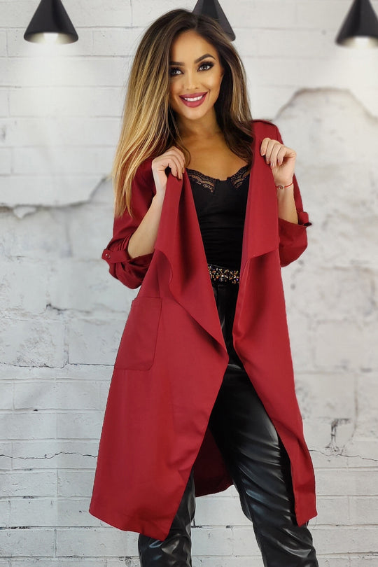 Cardigan midi cu buzunare P423-81