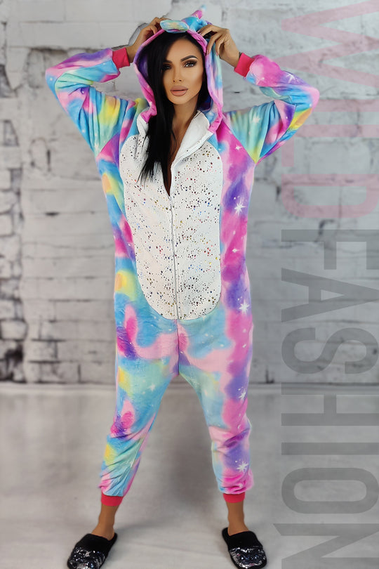 Pijama pufoasa kigurumi model unicorn PJM170-100