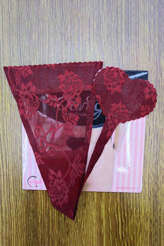 Chilot invizibil fara benzi pe lateral cu model inimioara GS1079-81