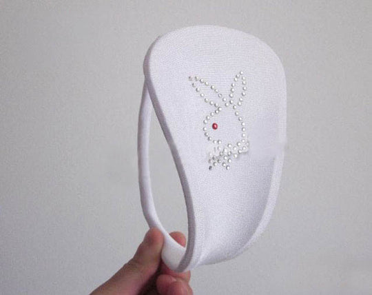 Chilot invizibil c-string cu iepuras Playboy imprimat GS302-2