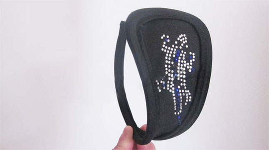 Chilot invizibil c-string cu strasuri in forma de soparla GS324-1