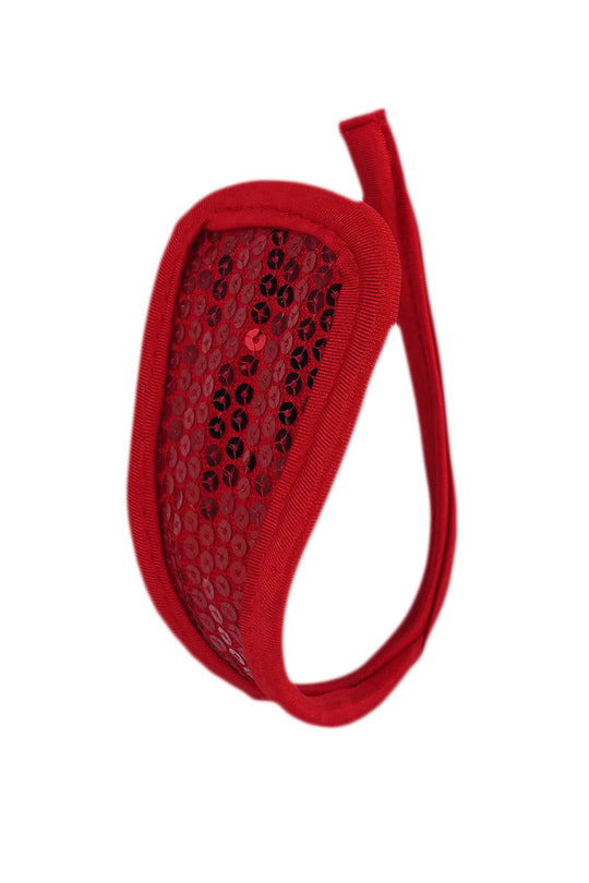 Chilot invizibil c-string din plasa cu paiete GS334-3