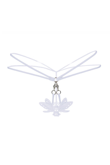 Chilot snur kinky cu fluturas din dantela GS548-2