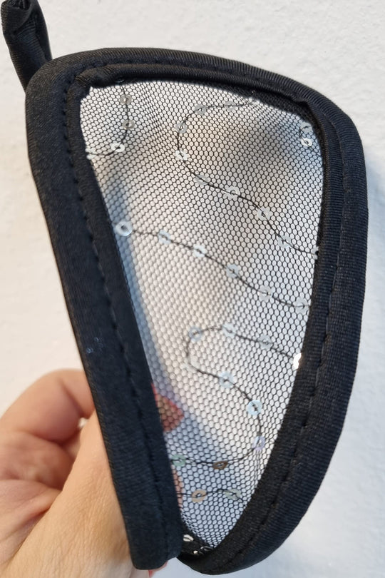 Chilot invizibil c-string din plasa fina cu paiete GS571-1
