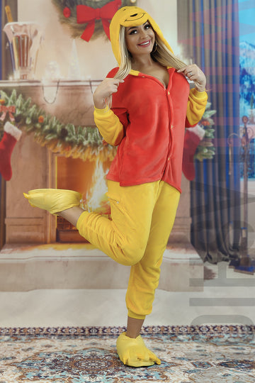 Pijama pufoasa kigurumi cu model Winnie the Pooh PJM48-9393