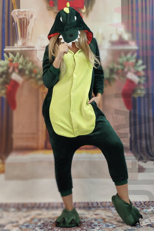 Pijama pufoasa kigurumi model dinozaur PJM17-12