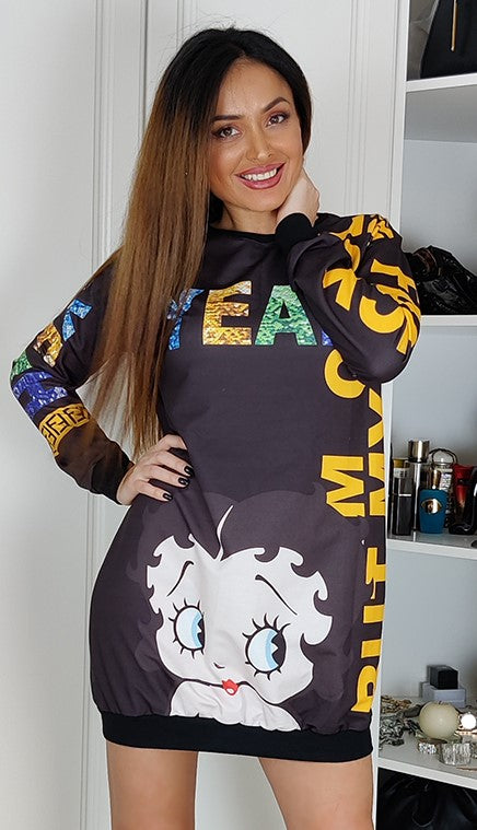 Rochie scurta casual cu elastic la extremitati L687-100