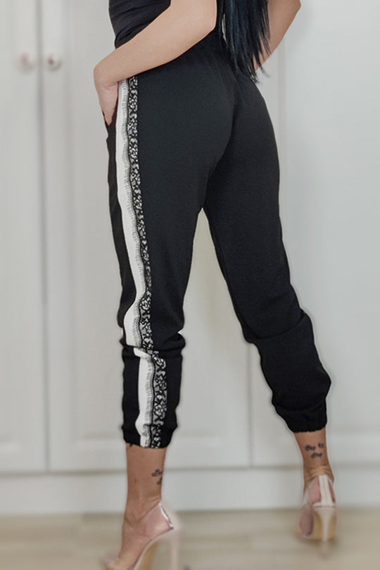 Pantaloni casual cu talie medie G695-1