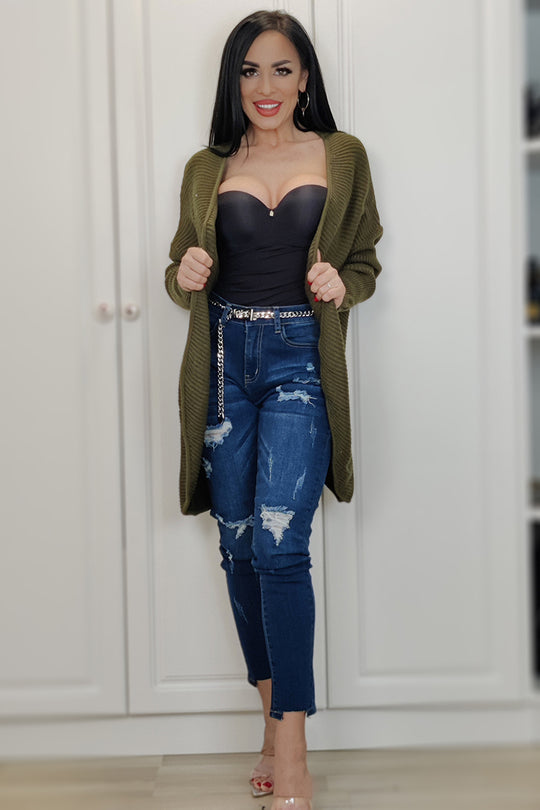 Cardigan cu maneci lungi si model la spate S716-120