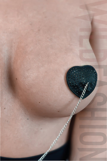 Accesorii fetish pentru sani accesorizate cu lanturi metalice TE159-1