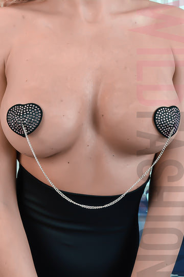 Accesorii fetish pentru sani accesorizate cu lanturi metalice TE159-151