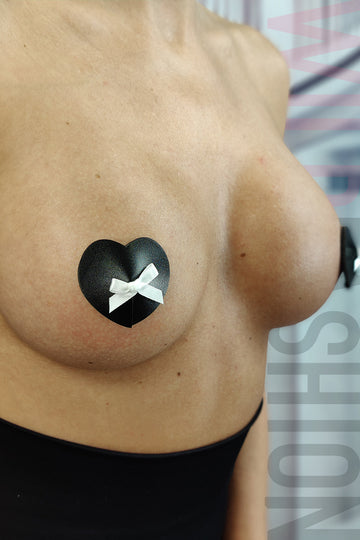 Accesorii fetish in forma de inima din vinil si gel de silicon pe interior TE171-1122