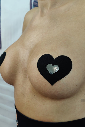 Accesorii de sani din material autoadeziv in forma de inima TE33-1