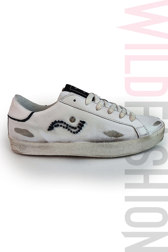 Adidasi casual DAVI din piele naturala cu aspect murdar CH38-211