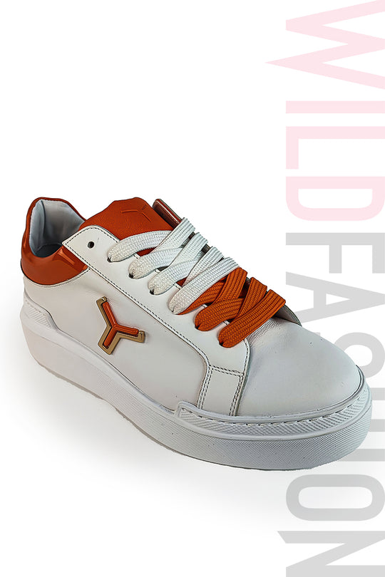 Adidasi casual DAVI din piele naturala cu doua seturi de sireturi CH40-219