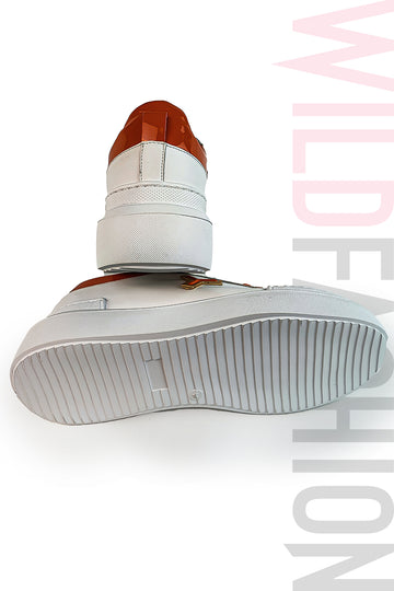 Adidasi casual DAVI din piele naturala cu doua seturi de sireturi CH40-219