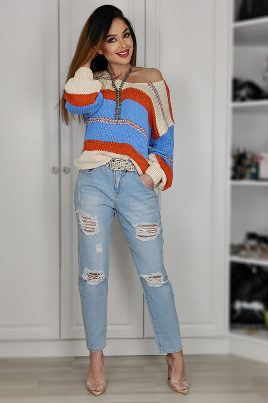 Bluza cu aspect tricotat si decolteu in V J727-154