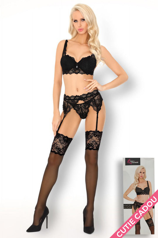 Set 4 piese lenjerie eleganta LIV214-1