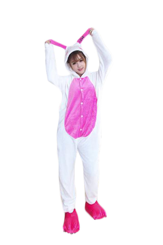 Pijama pufoasa kigurumi cu model Love Bunny PJM46-25