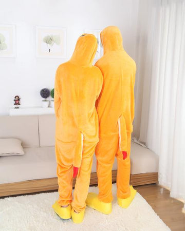 Pijama pufoasa kigurumi cu model Fire Dragon PJM47-19
