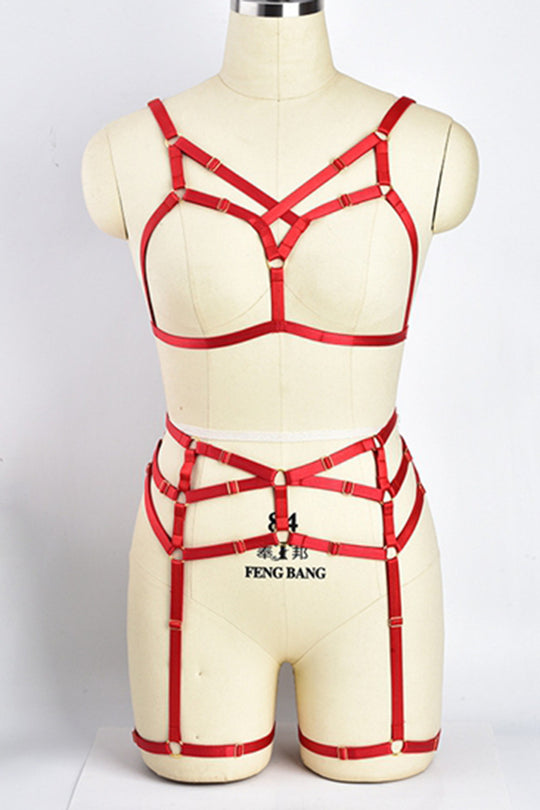 Set fetish din benzi elastice reglabile Q593-3