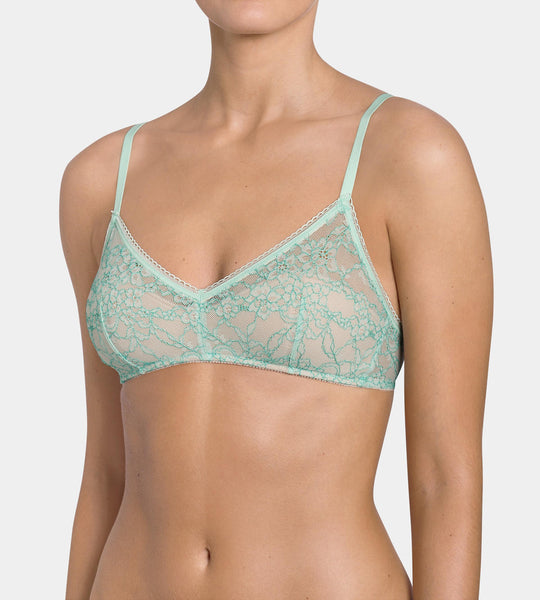 Sutien bandeau din dantela cu captuseala crem Light Lace 2 P SLG212-41